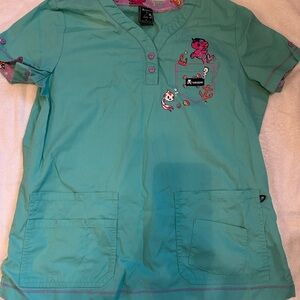 Kids Teal Shirt with Cartoon Print